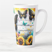 Zonnebloemogenheid Latte Mok (Rechts)