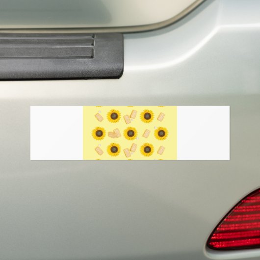 zonnebloemolie bumpersticker (Op auto)