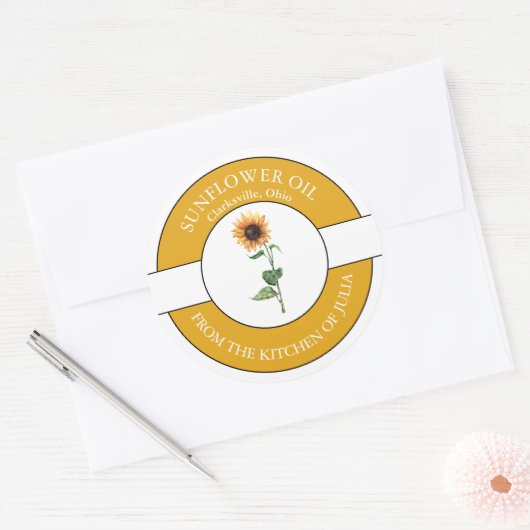 Zonnebloemolie Etiket (Envelop)