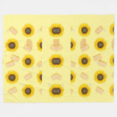 zonnebloemolie fleece deken (Voorkant (Horizontaal))