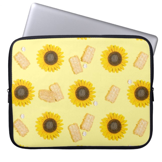 zonnebloemolie laptop sleeve (Voorkant)