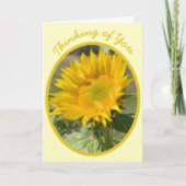 Zonnebloemolie Verf Textuur Thinking of You Custom Kaart (Voorkant)