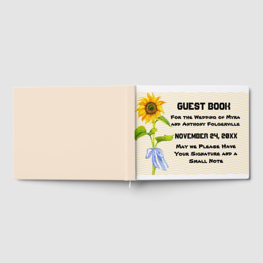 Zonnebloemontwerp Gastenboek (Volledig)