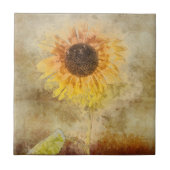  zonnebloemontwerp tegeltje (Voorkant)