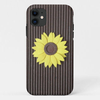 Zonnebloemontwerp "Textured look" iPhone 5 Hoesje