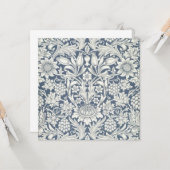 Zonnebloemontwerp (van William Morris) Kaart (Voorkant / Achterkant in situ)