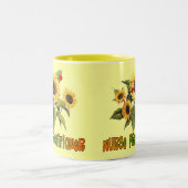 Zonnebloemontwerpcadeautjes voor verpleegkundigen tweekleurige koffiemok (Center)