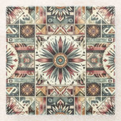 Zonnebloemoogst Glazen Onderzetter (Voorkant)