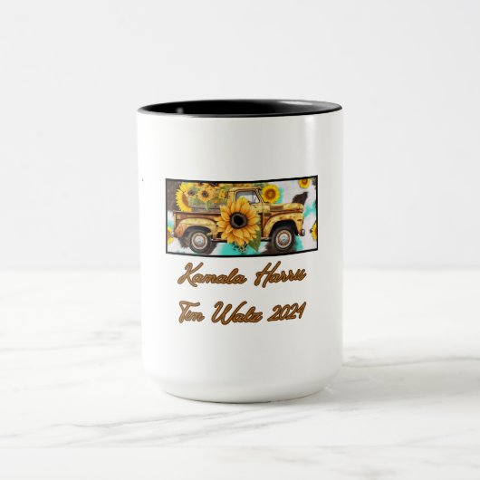  zonnebloemotor. Harris - Walz 2024 Mok (Midden)