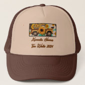  zonnebloemotor. Harris - Walz. Bruin Trucker Pet (Voorkant)