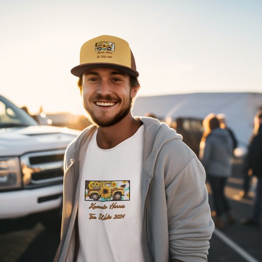  zonnebloemotor. Harris - Walz. Bruin Trucker Pet