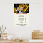 Zonnebloempa Massage Beauty Salon Poster (Keuken)