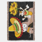 Zonnebloempaardenbloem Deken (Voorkant Verticaal)