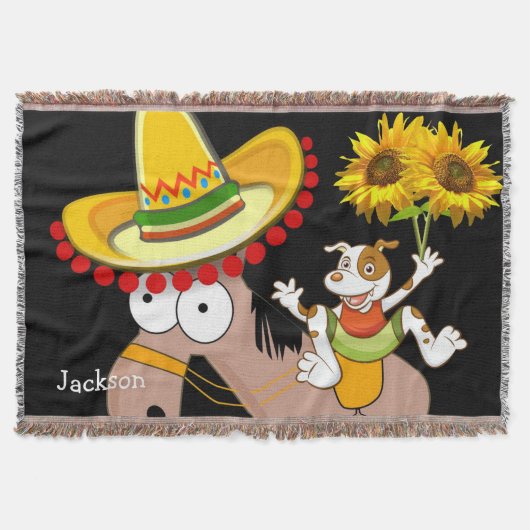 Zonnebloempaardenbloem Deken (Voorkant)