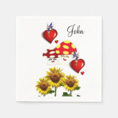 Zonnebloempaddenstoelpapier Servet (Voorkant)