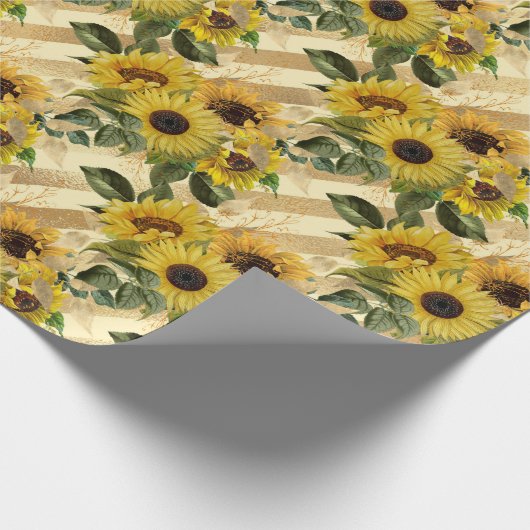 Zonnebloempakken Cadeaupapier (Hoek)