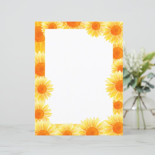 Zonnebloempapier (Staand voorkant)