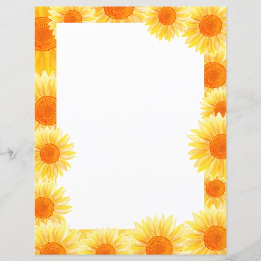 Zonnebloempapier (Voorkant)