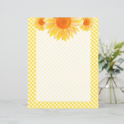 Zonnebloempapier (Staand voorkant)