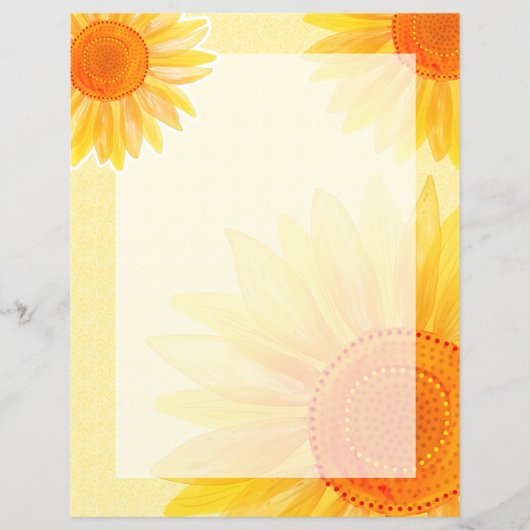 Zonnebloempapier (Voorkant)