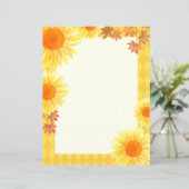 Zonnebloempapier (Staand voorkant)