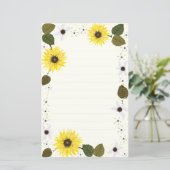 Zonnebloempapier (Staand voorkant)