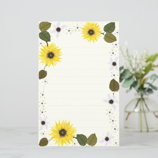 Zonnebloempapier (Staand voorkant)