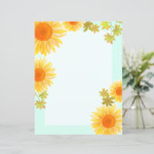 Zonnebloempapier (Staand voorkant)