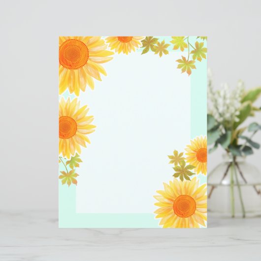 Zonnebloempapier (Staand voorkant)