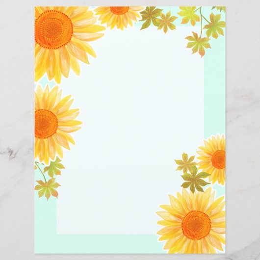 Zonnebloempapier (Voorkant)