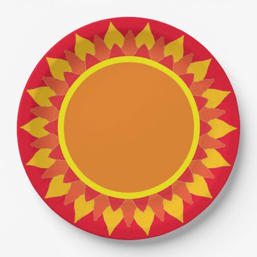 Zonnebloempapier Bord van Oranje  (Voorkant)