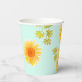 Zonnebloempapier cup papieren bekers (Achterkant)