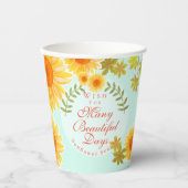 Zonnebloempapier cup papieren bekers (Voorkant)