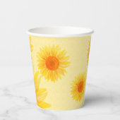 Zonnebloempapier cup papieren bekers (Achterkant)