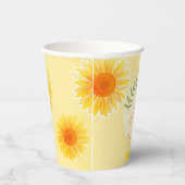 Zonnebloempapier cup papieren bekers (Rechts)