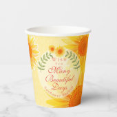 Zonnebloempapier cup papieren bekers (Voorkant)