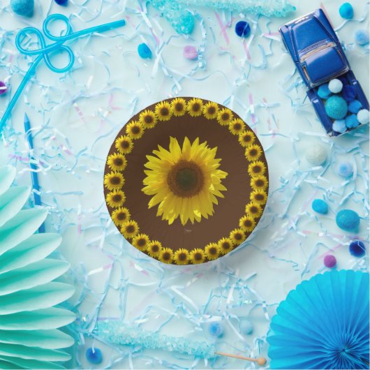 Zonnebloempapier kommen (Feest)