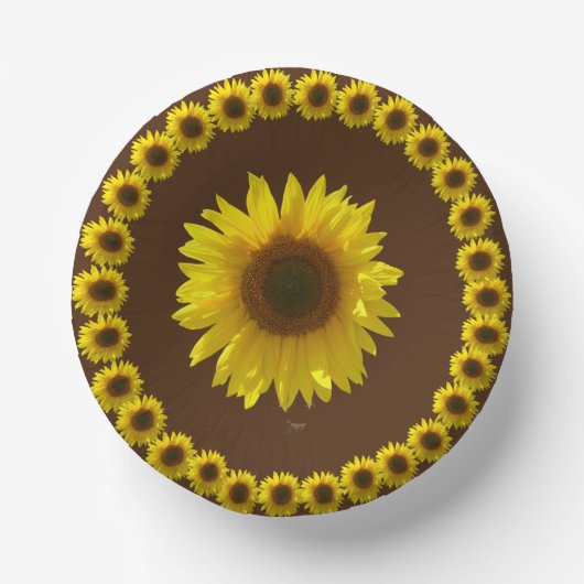 Zonnebloempapier kommen (Voorkant)