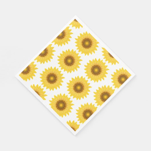 Zonnebloempapier Napels Servet (Hoek)