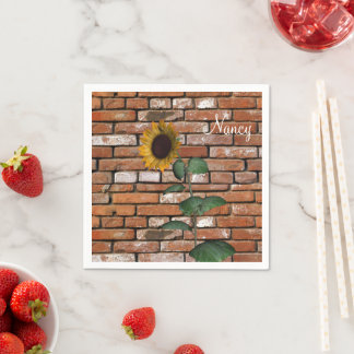 Zonnebloempapier Napels Servet