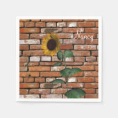 Zonnebloempapier Napels Servet (Voorkant)