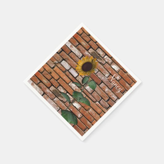 Zonnebloempapier Napels Servet (Hoek)