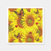 Zonnebloempapier Napels Servet (Voorkant)