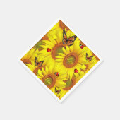 Zonnebloempapier Napels Servet (Hoek)