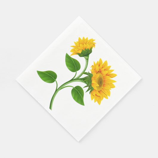 Zonnebloempapier Napels Servet (Hoek)