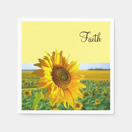 Zonnebloempapier Napels Servet (Voorkant)