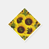 Zonnebloempapier Napels Servet (Hoek)