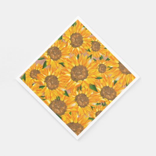 Zonnebloempapier Napkin Servet (Hoek)