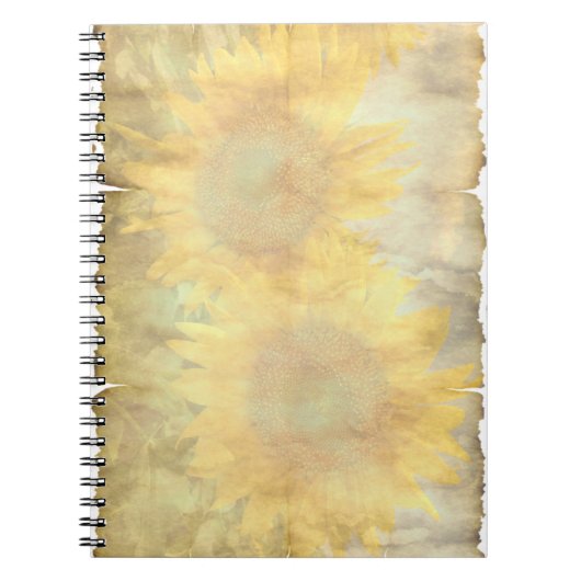  zonnebloempapier notitieboek (Voorkant)