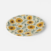 Zonnebloempapier & Party Borden Papieren Bordje (Gekanteld)